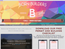 Tablet Screenshot of bornbuilders.com.au